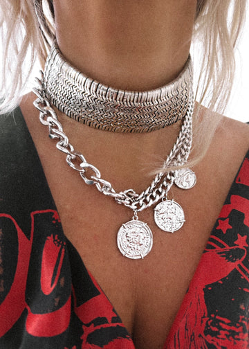 pebby forevee Necklace Silver GRAHAM STATEMENT NECKLACE