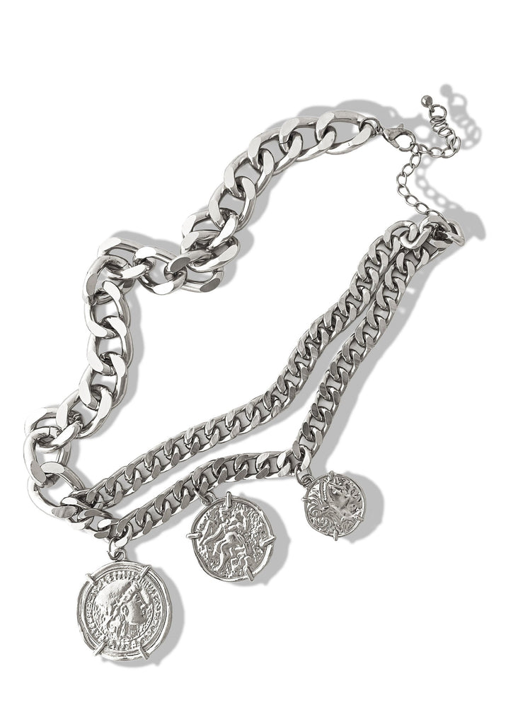 pebby forevee Necklace Silver GRAHAM STATEMENT NECKLACE