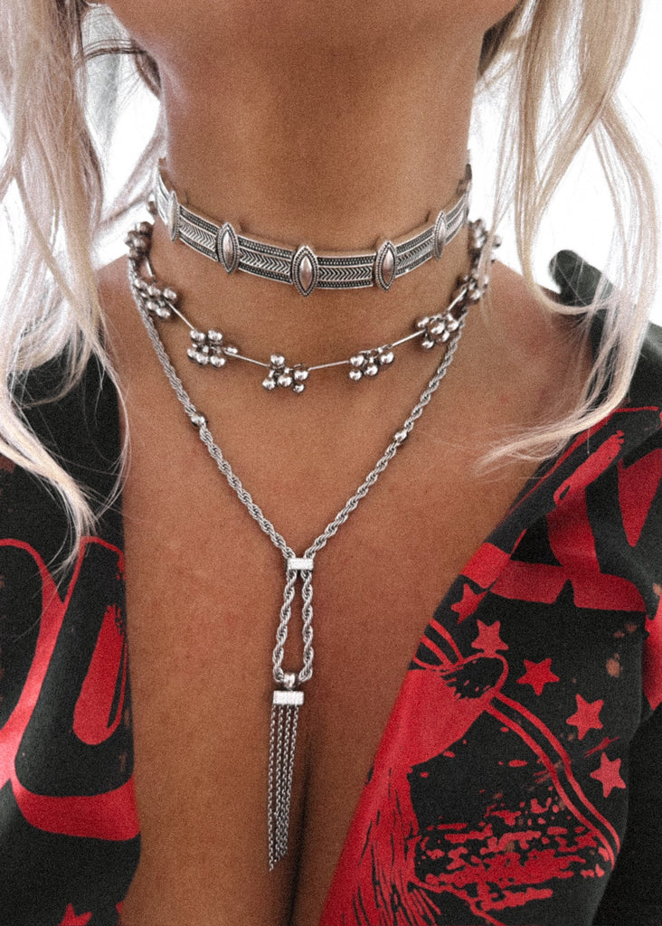 pebby forevee Necklace Silver IN AGREEMENT STATEMENT CHOKER NECKLACE