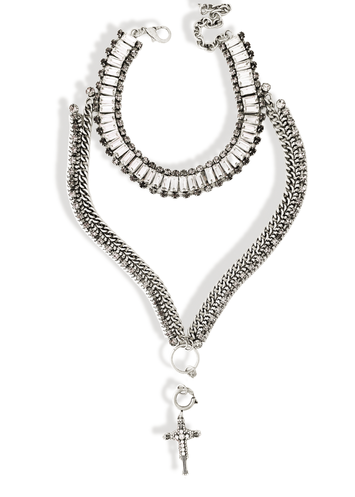 pebby forevee Necklace Silver IN ALIGNMENT STATEMENT NECKLACE