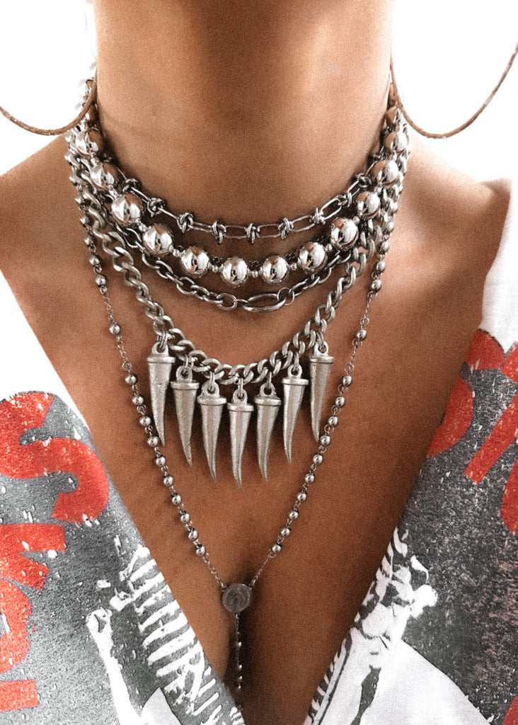 pebby forevee Necklace Silver KNOTTED UP WATER RESISTANT NECKLACE