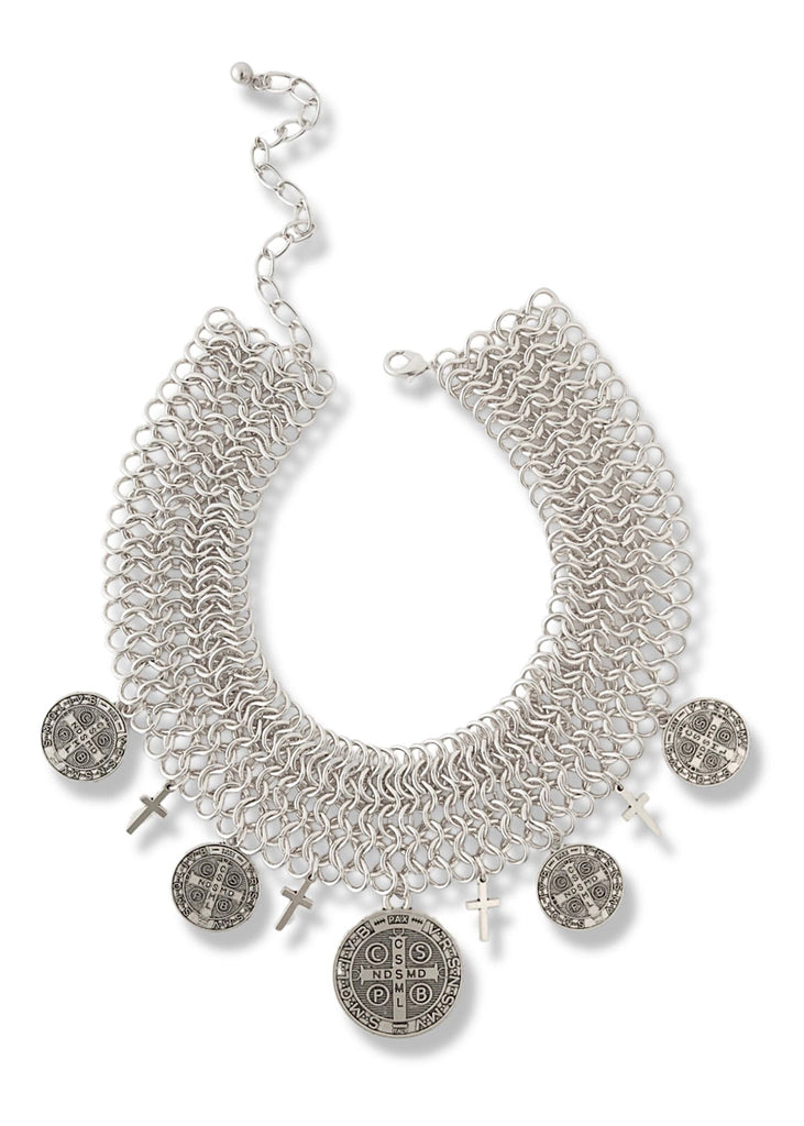 pebby forevee Necklace Silver LIKE A SAINT STATEMENT NECKLACE