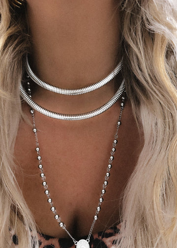 pebby forevee Necklace Silver MARLEY STATEMENT CHOKER NECKLACE