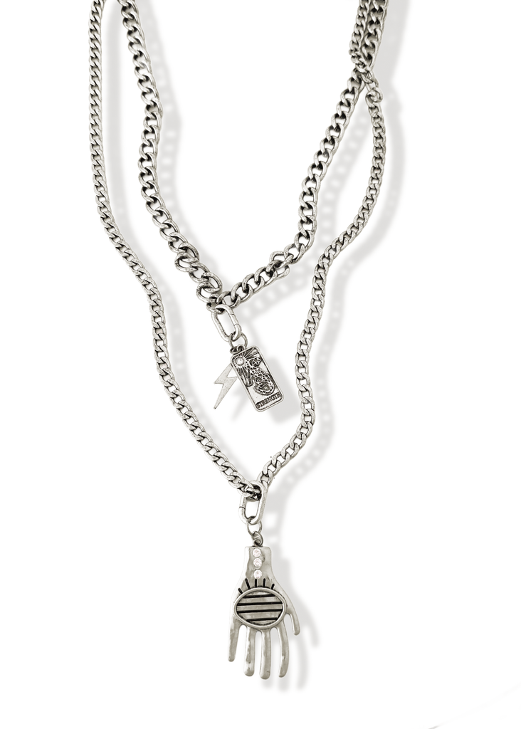 pebby forevee Necklace Silver OLSEN WRAP STATEMENT NECKLACE