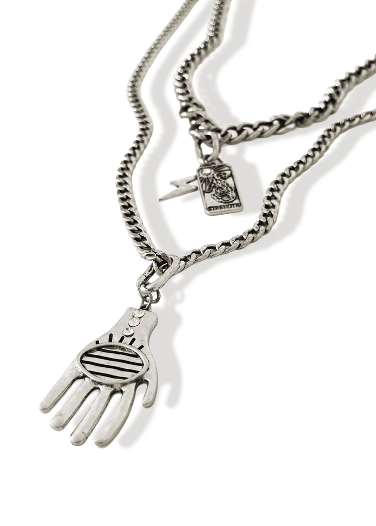 pebby forevee Necklace Silver OLSEN WRAP STATEMENT NECKLACE