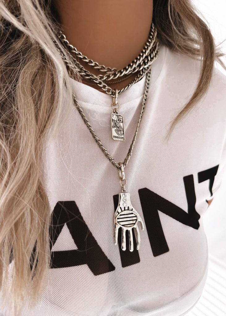 pebby forevee Necklace Silver OLSEN WRAP STATEMENT NECKLACE