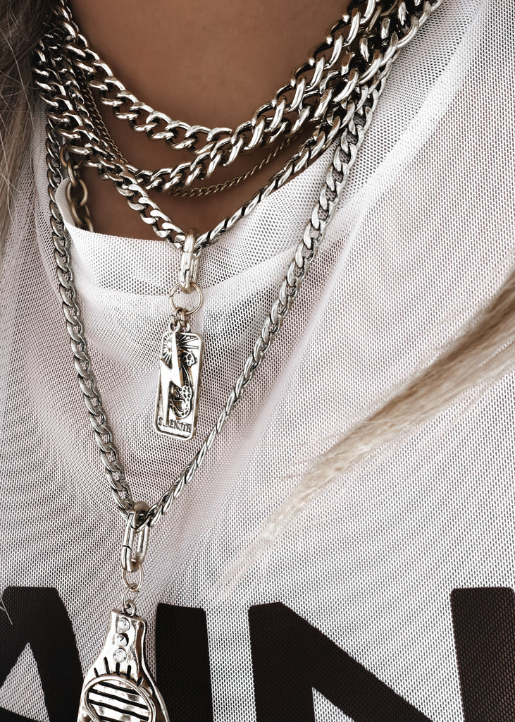 pebby forevee Necklace Silver OLSEN WRAP STATEMENT NECKLACE