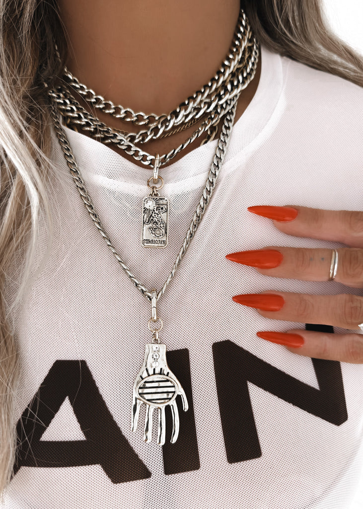 pebby forevee Necklace Silver OLSEN WRAP STATEMENT NECKLACE