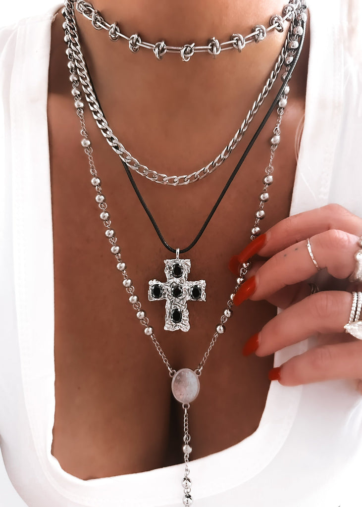 pebby forevee Necklace Silver RAMSES WATER RESISTANT NECKLACE