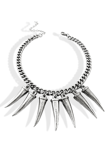 pebby forevee Necklace Silver SAWTOOTH STATEMENT NECKLACE