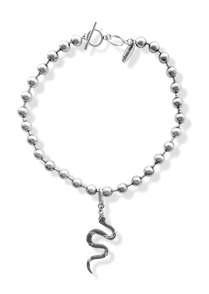 pebby forevee Necklace Silver SERPENT STATEMENT CHOKER