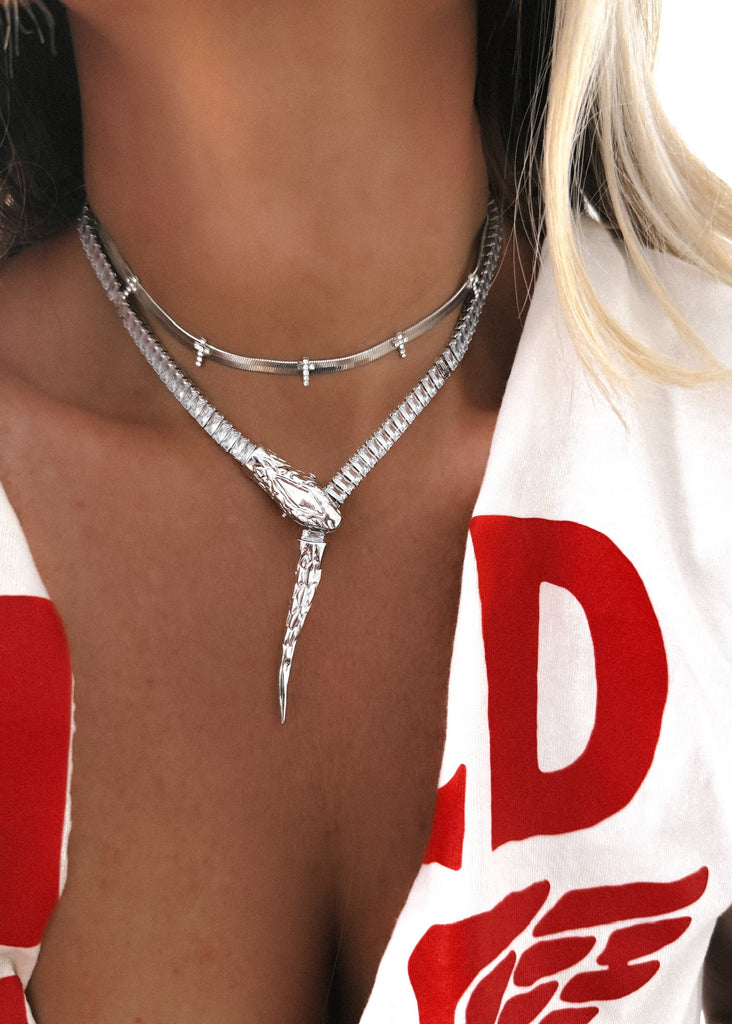 pebby forevee Necklace Silver SHEDDING LIGHT STATEMENT NECKLACE