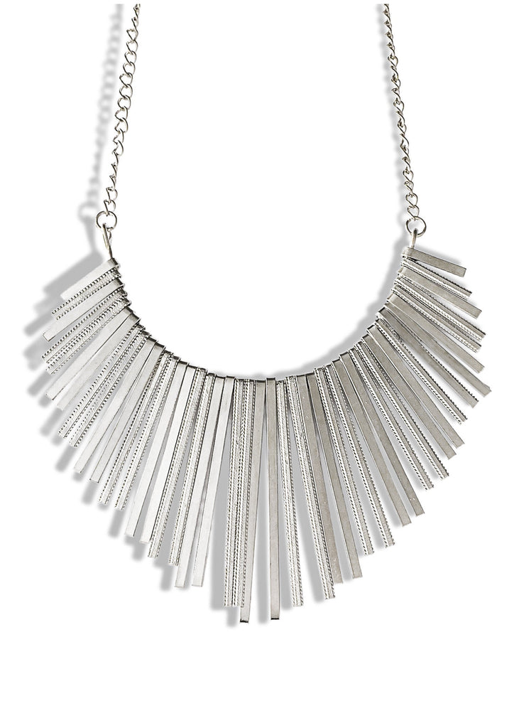 pebby forevee Necklace Silver SUNRAY STATEMENT NECKLACE