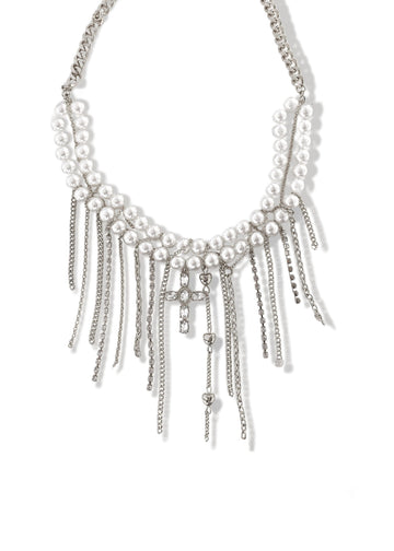 pebby forevee Necklace Silver SURRENDERED STATEMENT NECKLACE