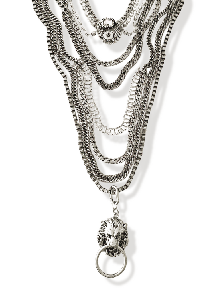 pebby forevee Necklace Silver SUTTON STATEMENT NECKLACE SET