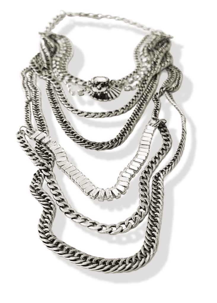 pebby forevee Necklace Silver SUTTON STATEMENT NECKLACE SET