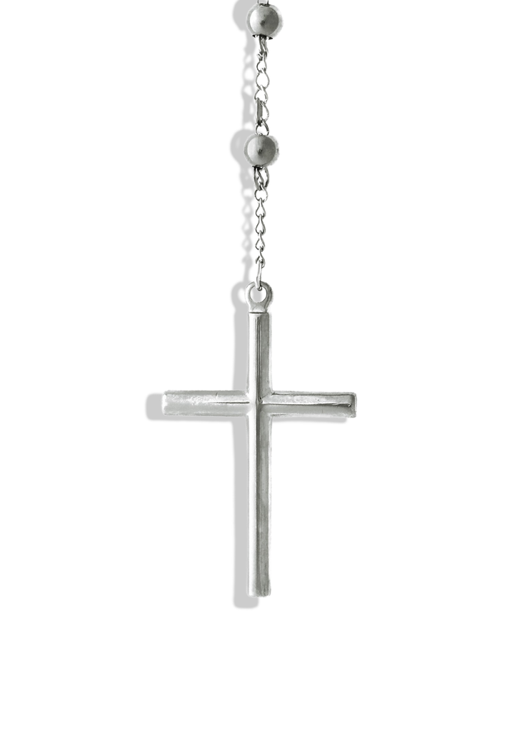 pebby forevee Necklace Silver THE COMMANDMENTS WATER RESISTANT LONGLINE NECKLACE