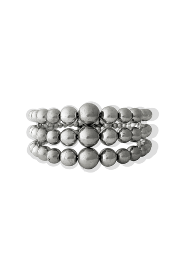 pebby forevee Necklace Silver THREE TIMES THE CHARM STATEMENT CHOKER NECKLACE