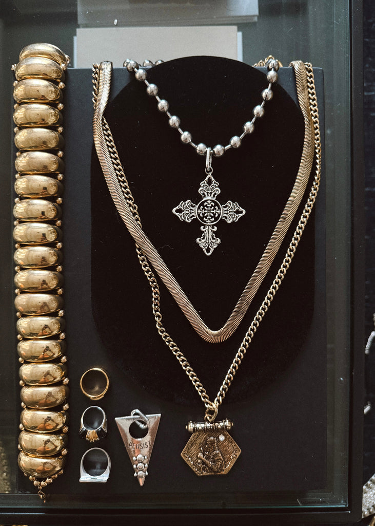 pebby forevee Necklace Silver TUDOR STATEMENT CHOKER