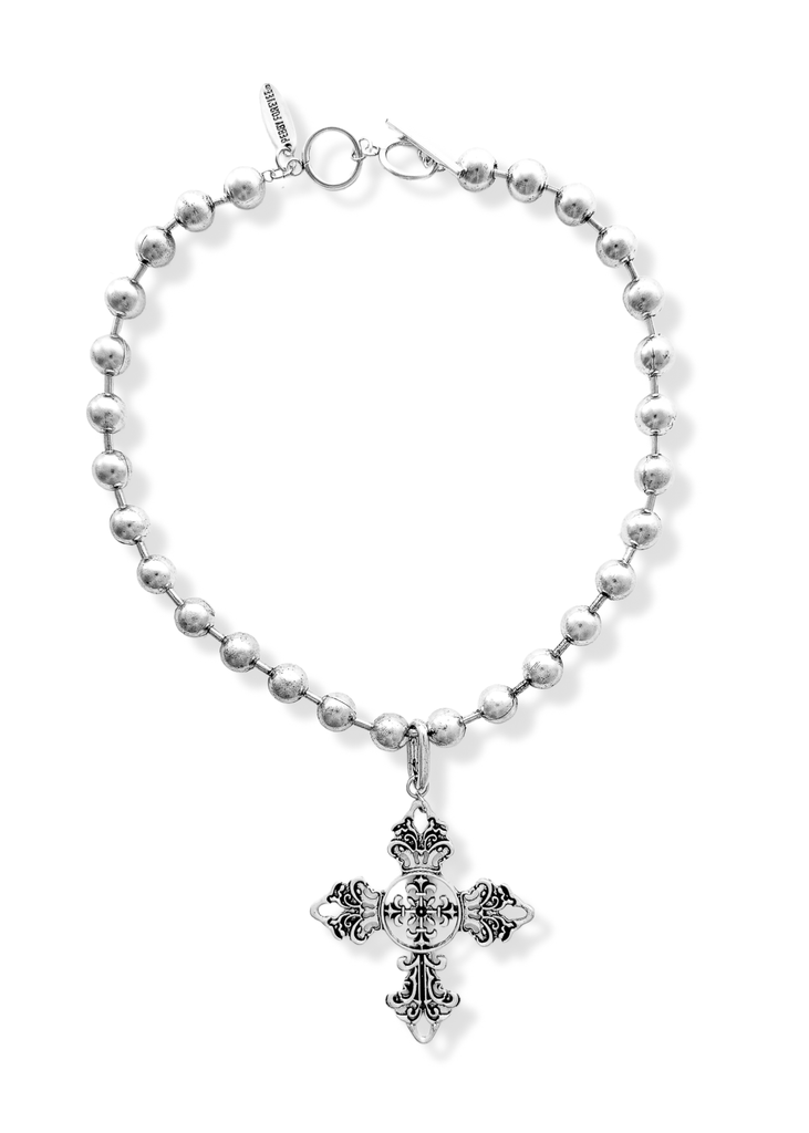 pebby forevee Necklace Silver TUDOR STATEMENT CHOKER