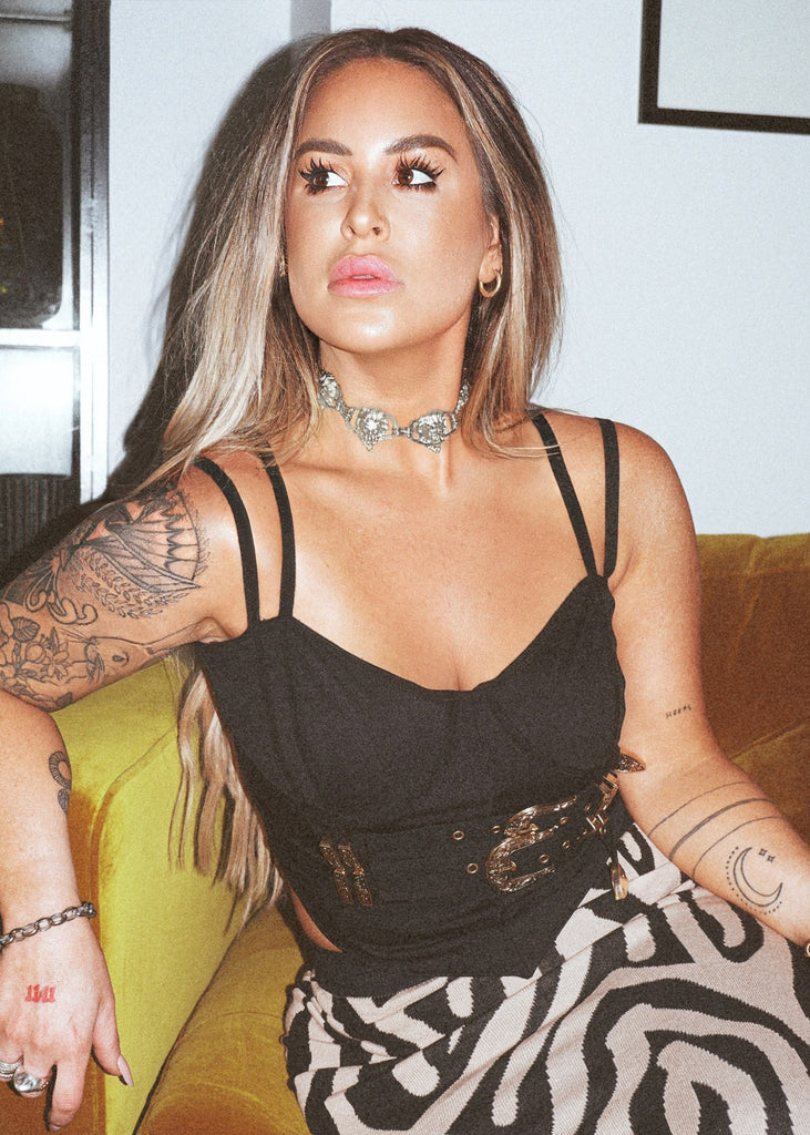 pebby forevee Necklace Silver VIGILANTE STATEMENT CHOKER NECKLACE