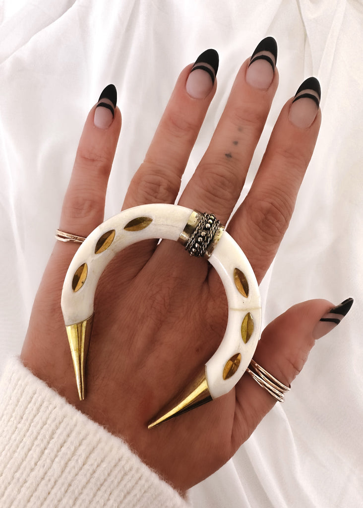pebby forevee Ring Gold / Ivory TRIED AND TRUE STATEMENT RING