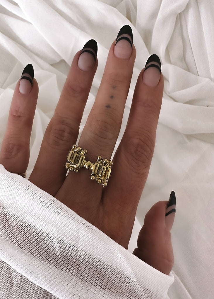 pebby forevee Ring Gold ROTH ARMOR STACKING RING