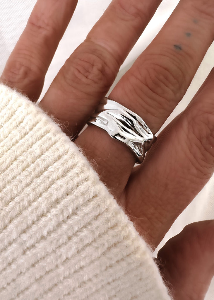 pebby forevee Ring Silver / 7 MOLTEN WATER RESISTANT RING