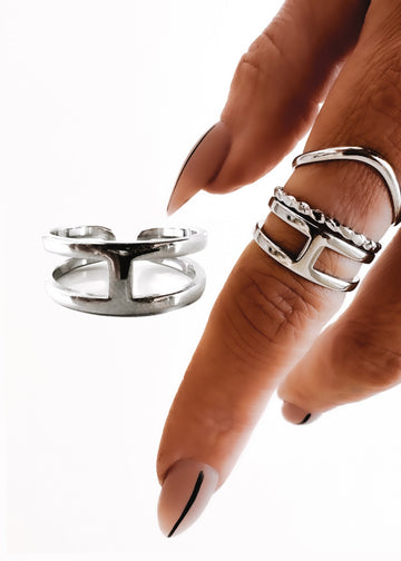 pebby forevee Ring Silver / Flexible Fit DEMETER WATER RESISTANT RING