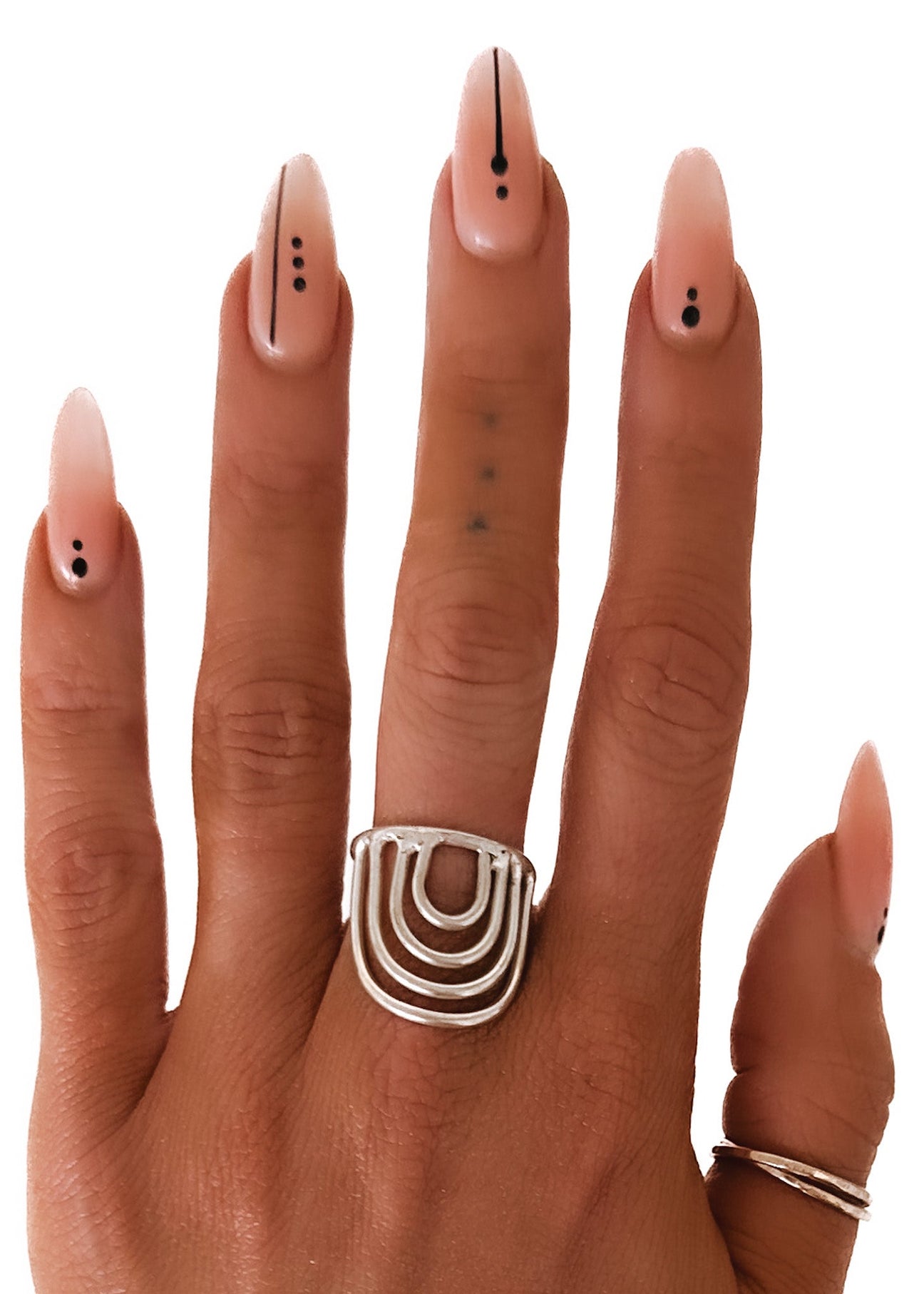 pebby forevee Ring Silver / Flexible Fit HIERARCHY STATEMENT RING