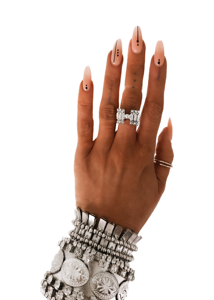 pebby forevee Ring Silver / Flexible Fit ROTH ARMOR STATEMENT STACKING RING