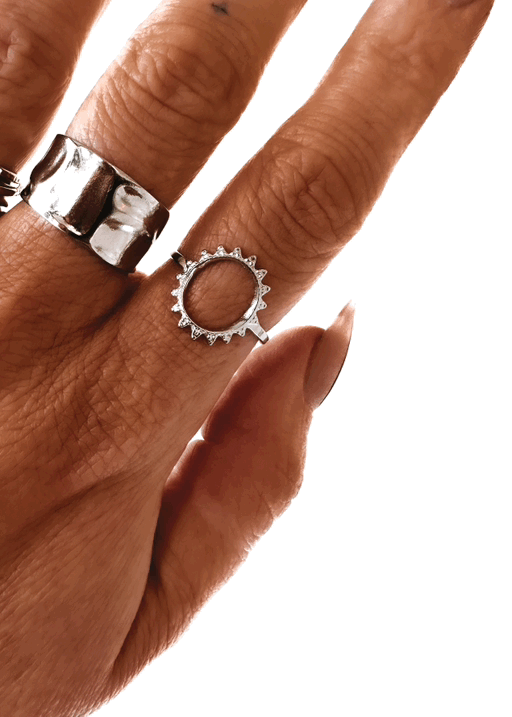 pebby forevee Ring Silver / Flexible Fit STARDUST WATER RESISTANT RING