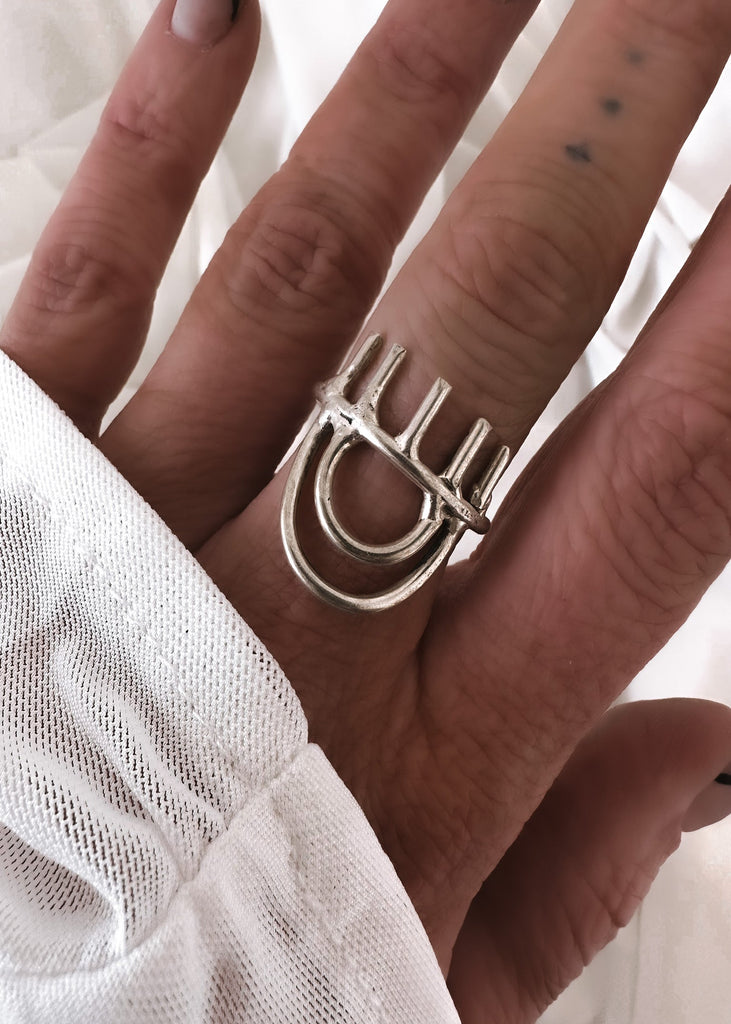 pebby forevee Ring Silver GOOD POINT STATEMENT RING