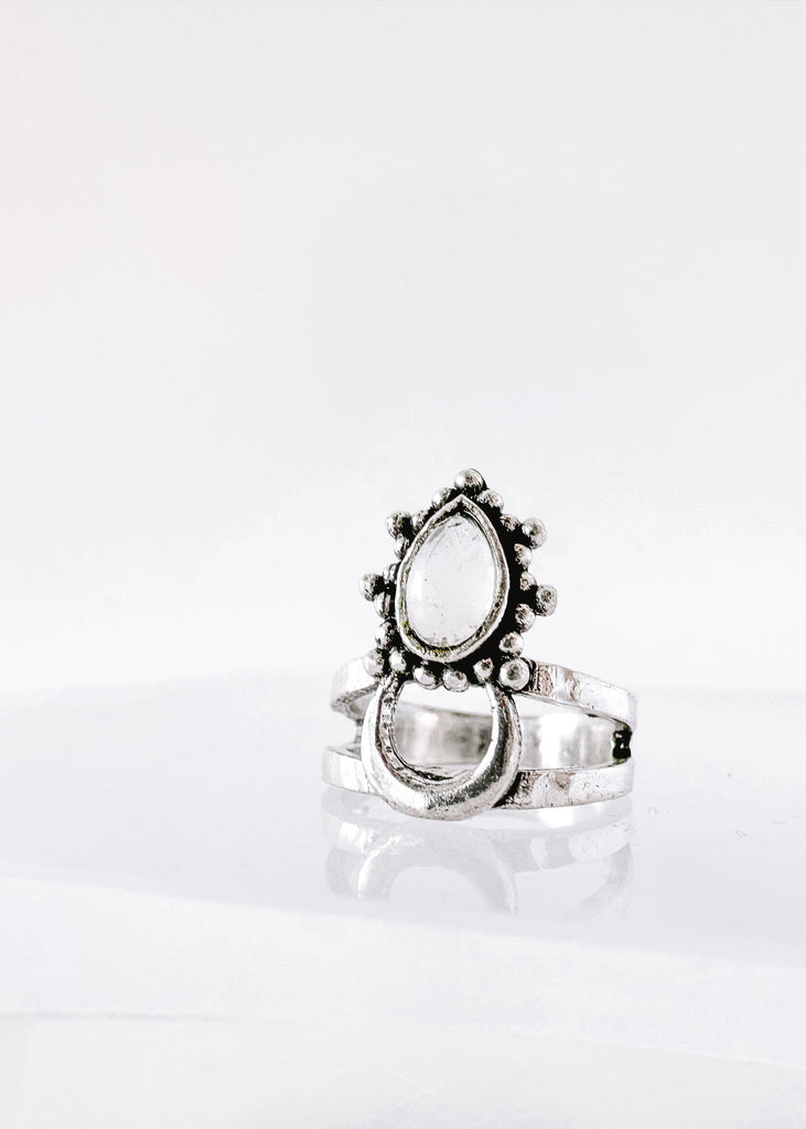 pebby forevee Ring Silver/Ivory CLEARING UP STATEMENT RING