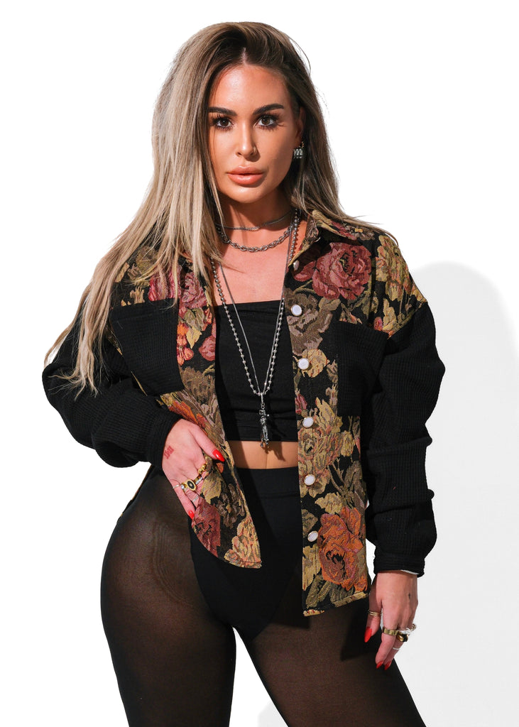 pebby forevee Shacket DELILAH FLORAL SHACKET