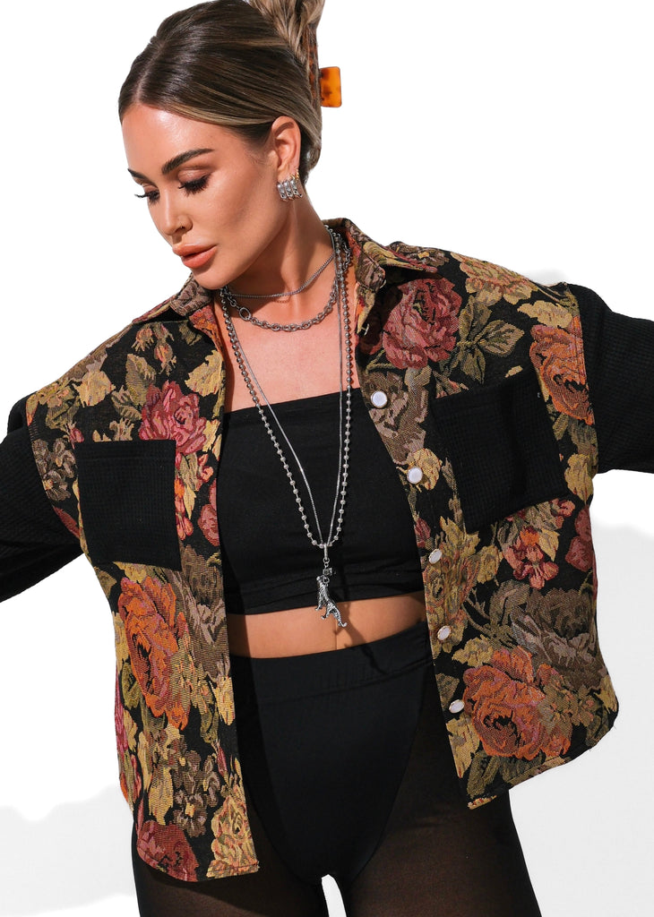 pebby forevee Shacket DELILAH FLORAL SHACKET