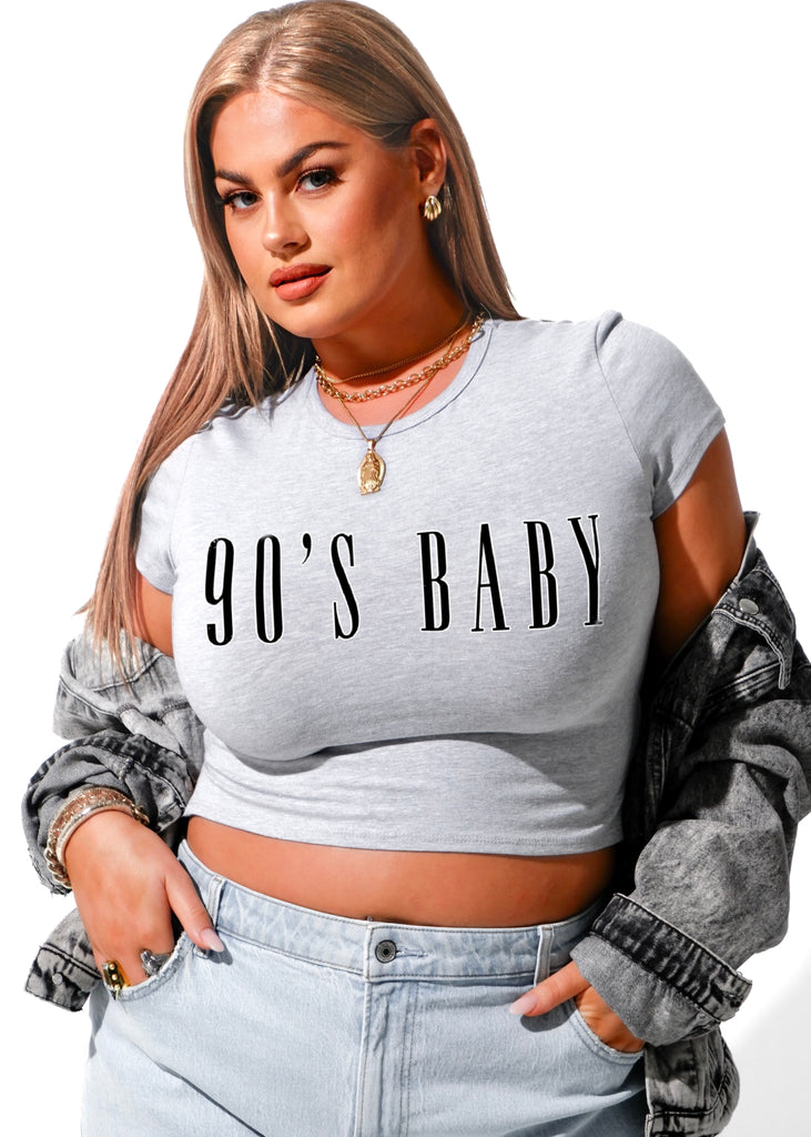 pebby forevee Short Sleeve Top 90's BABY GRAPHIC BABY TEE