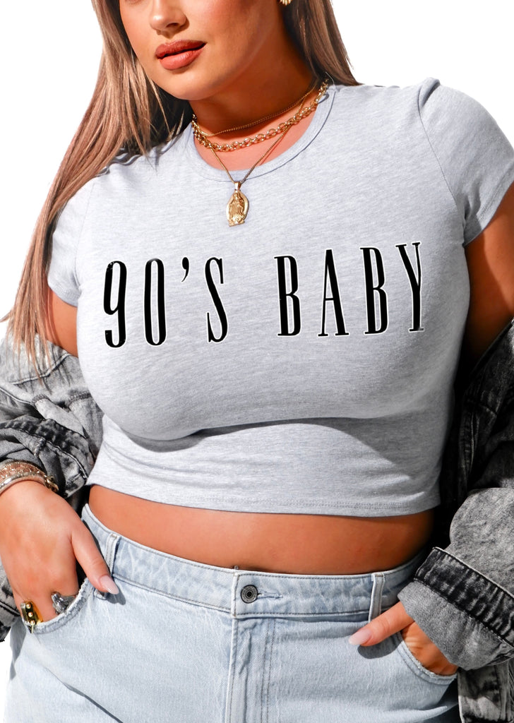 pebby forevee Short Sleeve Top 90's BABY GRAPHIC BABY TEE