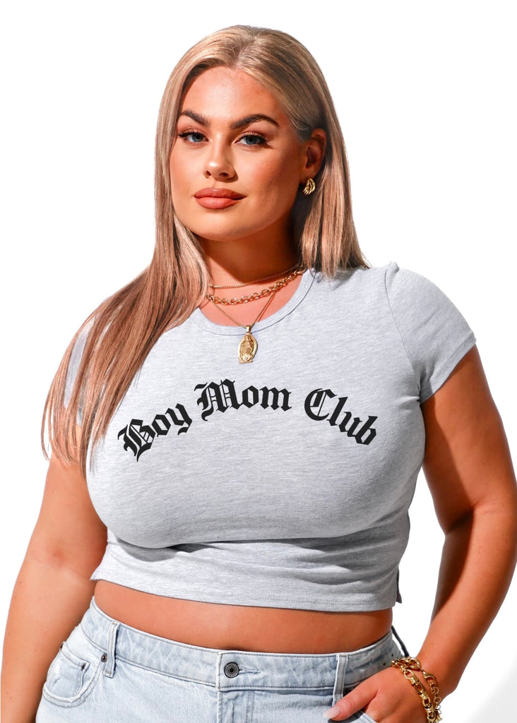 pebby forevee Short Sleeve Top BOY MOM CLUB GRAPHIC BABY TEE