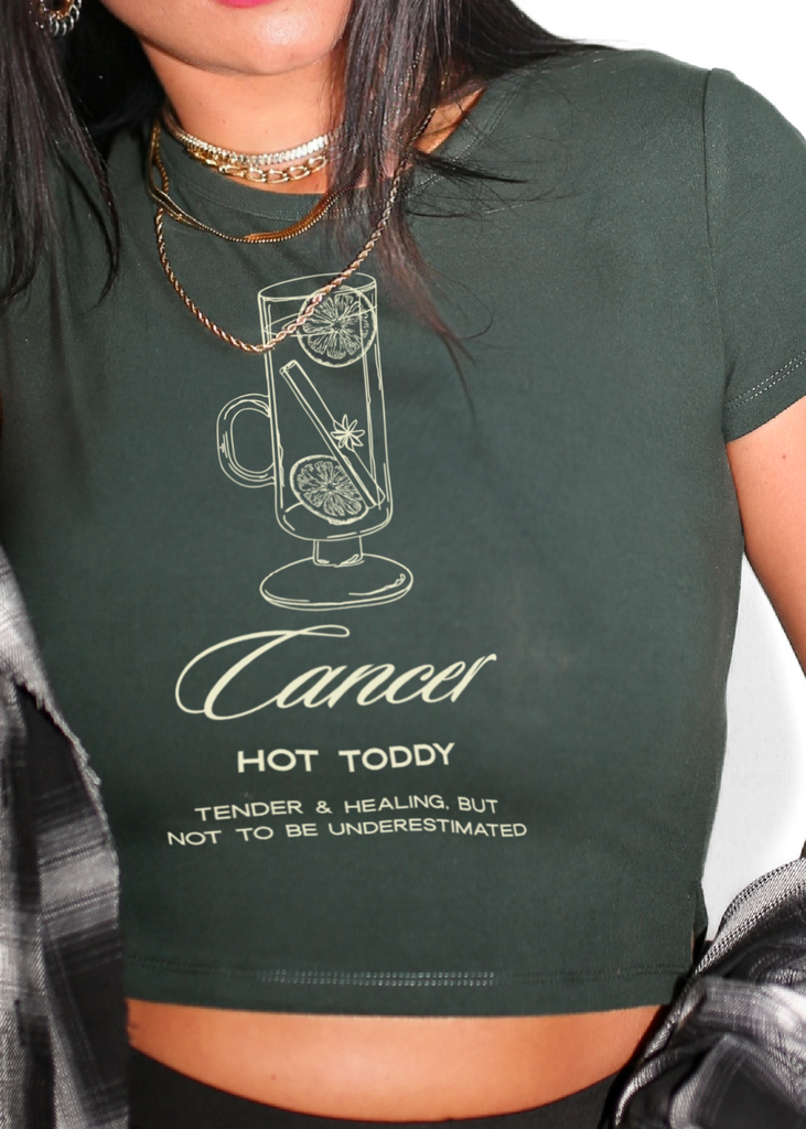 pebby forevee Short Sleeve Top CANCER COCKTAIL GRAPHIC BABY TEE