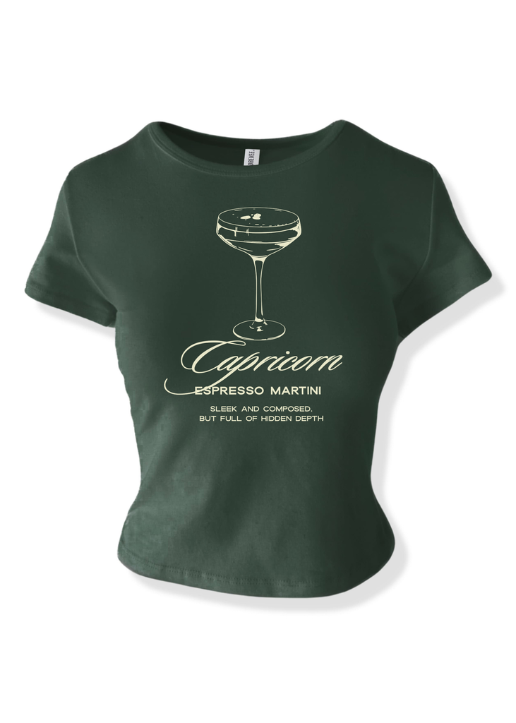 pebby forevee Short Sleeve Top CAPRICORN COCKTAIL GRAPHIC BABY TEE