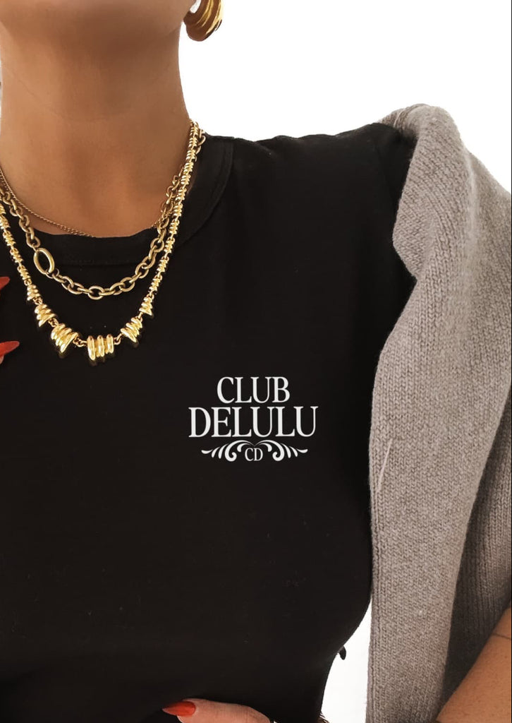 pebby forevee Short Sleeve Top CLUB DELULU GRAPHIC BABY TEE