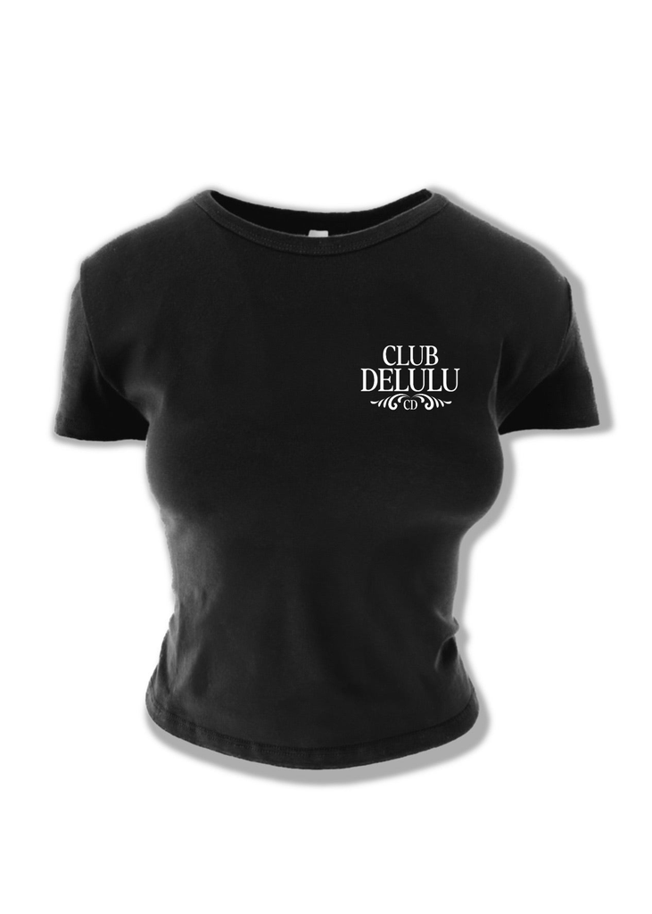 pebby forevee Short Sleeve Top CLUB DELULU GRAPHIC BABY TEE