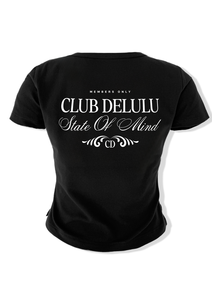 pebby forevee Short Sleeve Top CLUB DELULU GRAPHIC BABY TEE