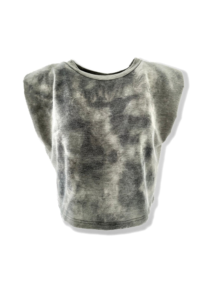 pebby forevee Short Sleeve Top CROPPED CONTRACTED SHOULDER TOP