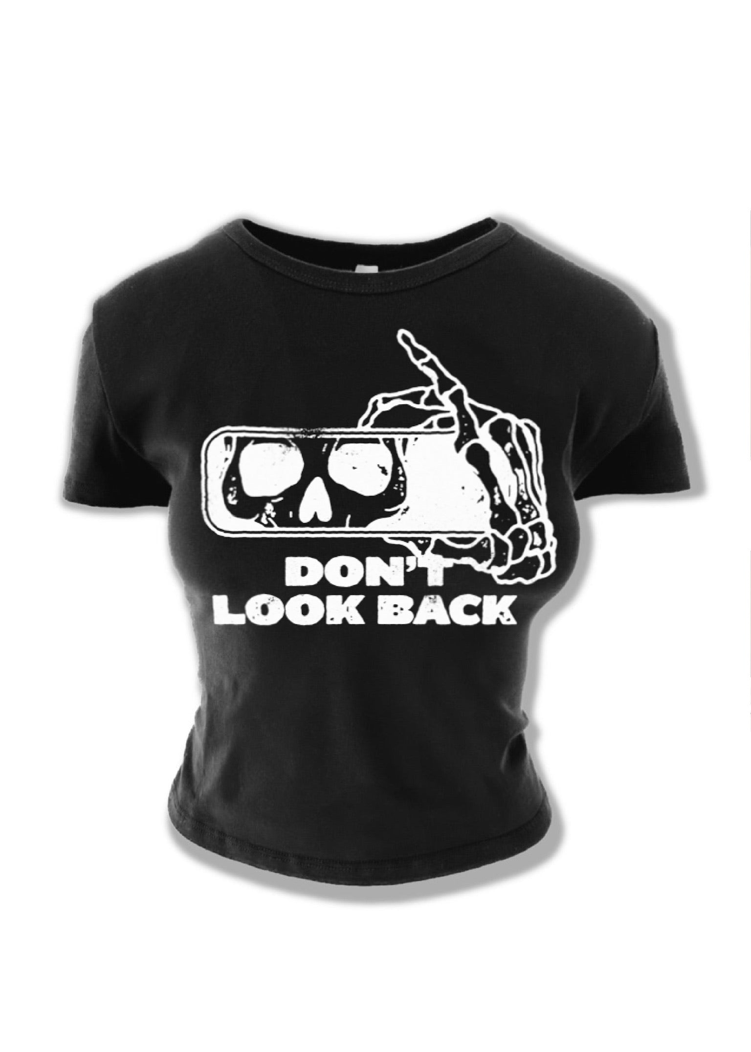 トップス Black eye patch SPLAYED SCRIPT BABY TEE Script Micro Ribbed Baby Tee – By Tianna Osbourne