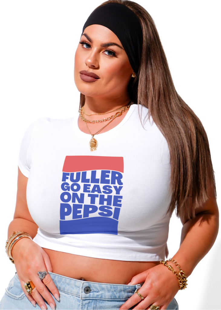 pebby forevee Short Sleeve Top EASY ON THE PEPSI GRAPHIC BABY TEE