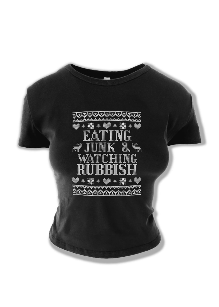 pebby forevee Short Sleeve Top EATING JUNK & WATCHING RUBBISH