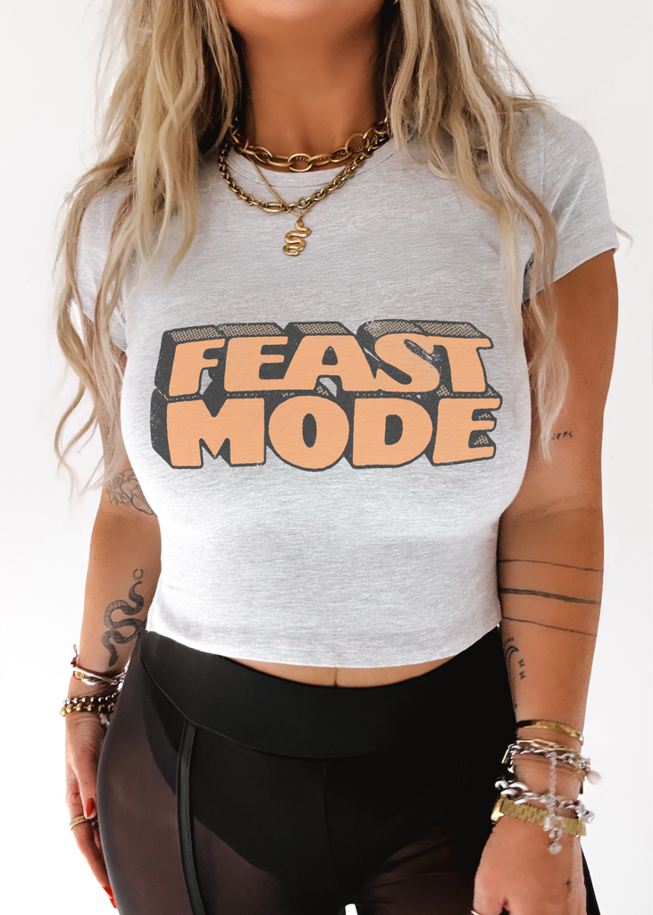pebby forevee Short Sleeve Top FEAST MODE GRAPHIC BABY TEE