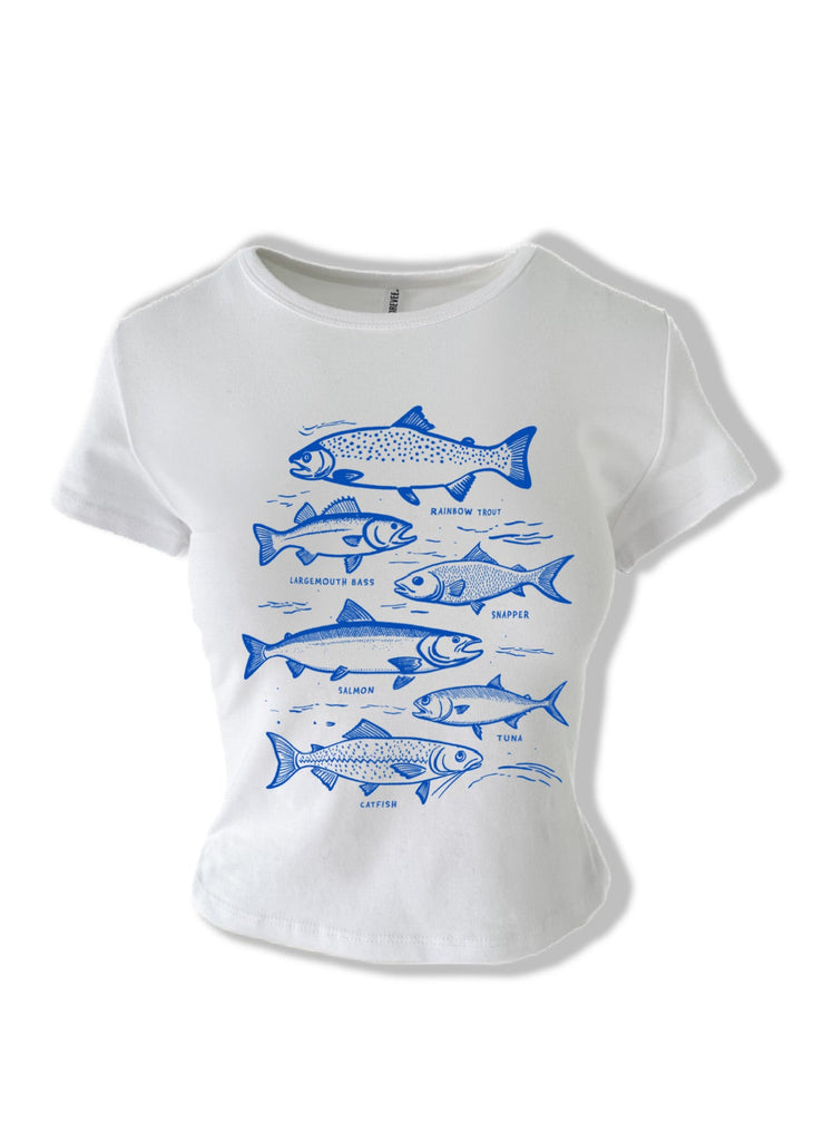 pebby forevee Short Sleeve Top FISHERMAN CORE GRAPHIC BABY TEE